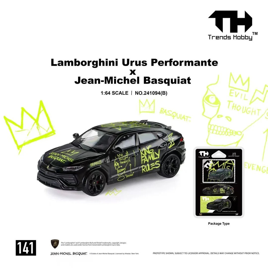 Lamborghini Urus Performante x Jean-Michel Basquiat Black (Blister Pack), 1:64 Scale