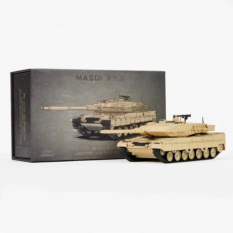 Premium scale diecast model car – Leopard 2 A6 Aging Version-Sand, 1:64 Scale (Sand) Collectible