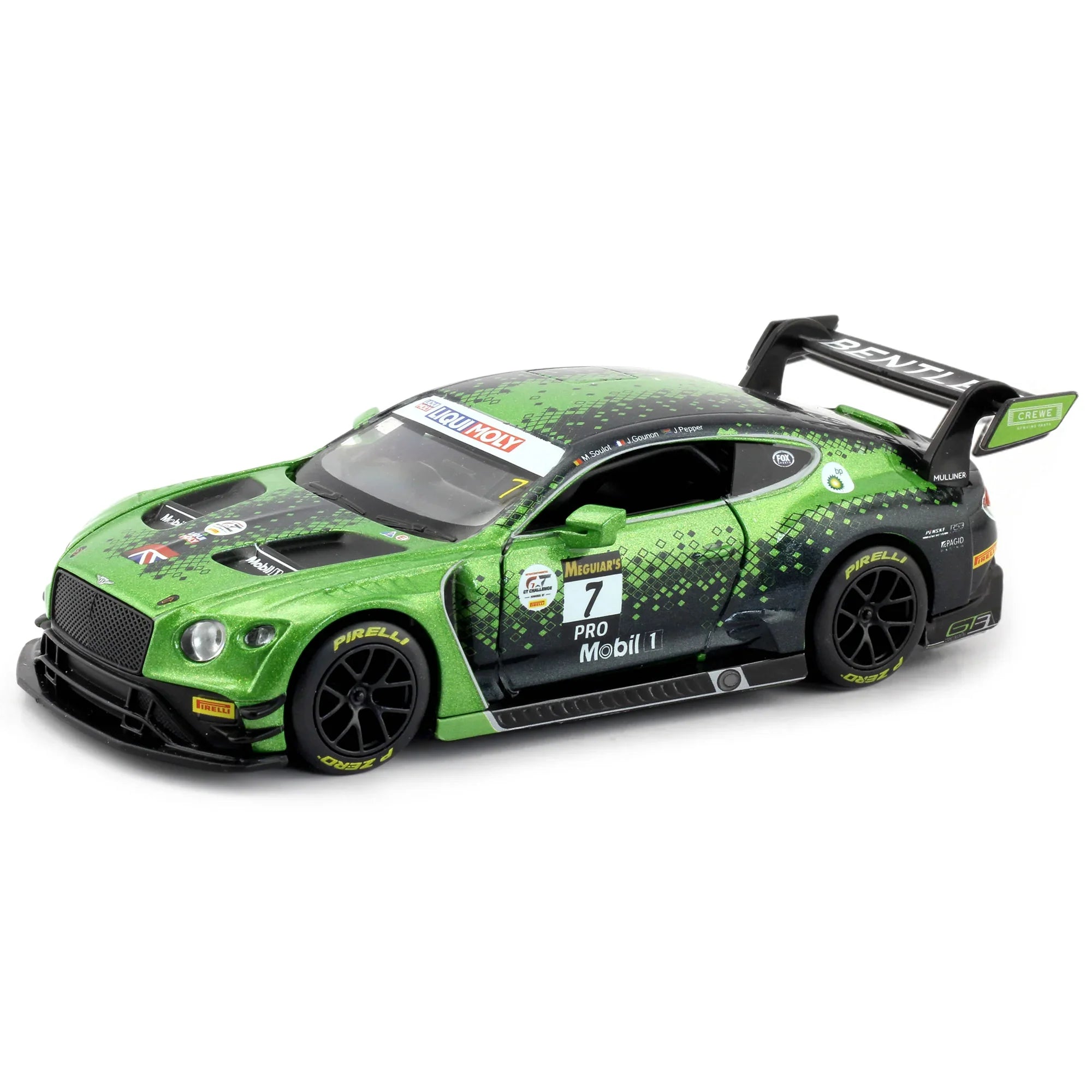Premium scale diecast model car – Bently Continental GT3, 1:32 Scale (Green) Collectible