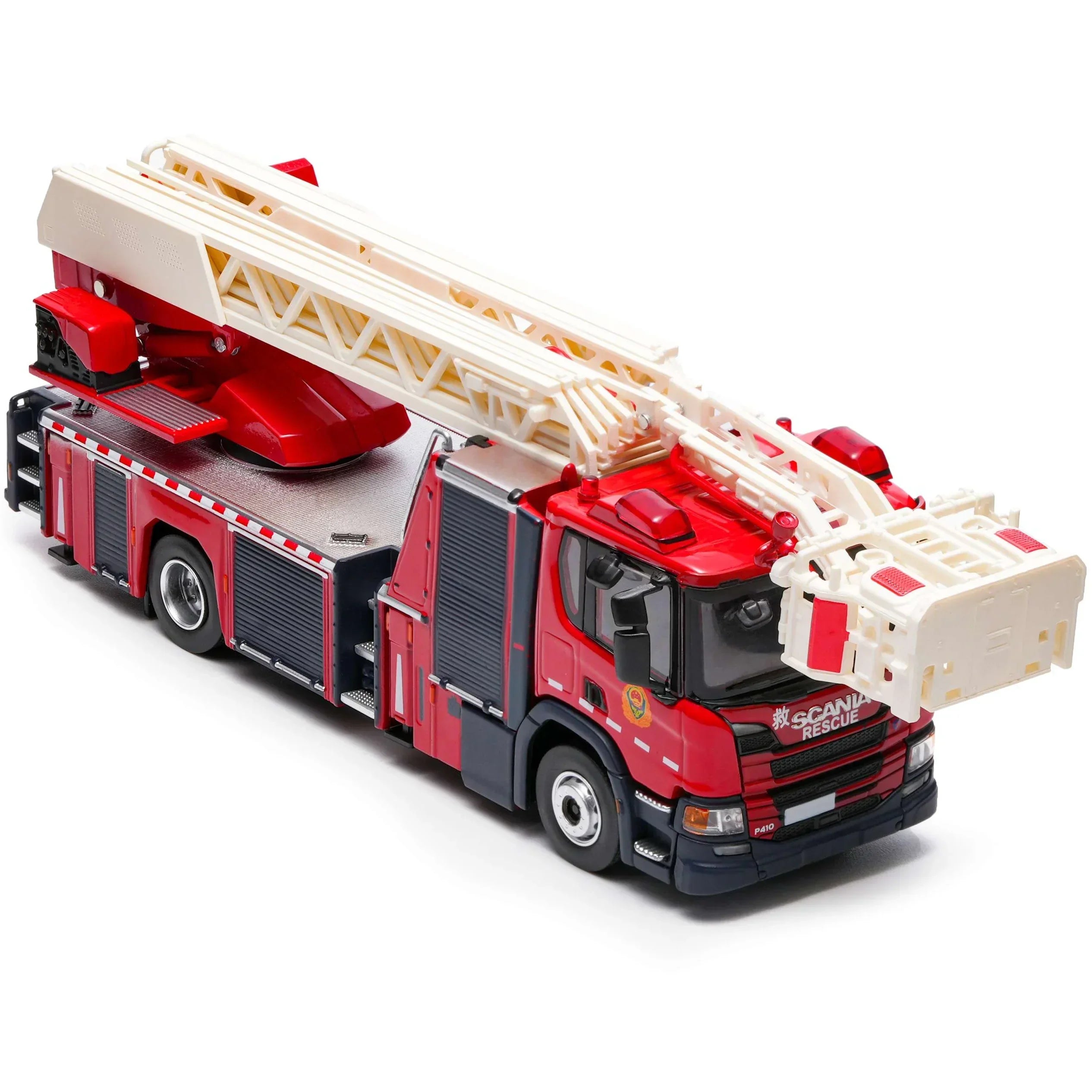 Premium scale diecast model car – Scania Fire Ladder, 1:64 Scale (Red) Collectible