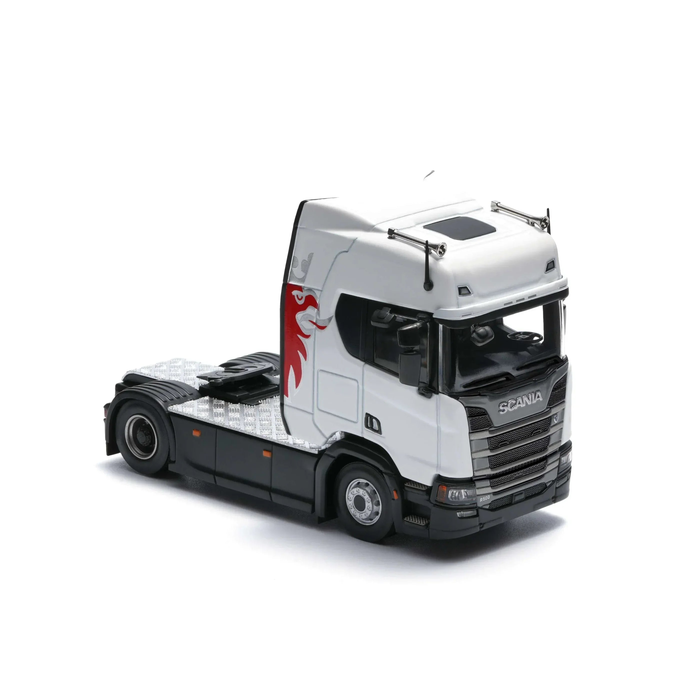 Premium scale diecast model car – Scania R500, 1:64 Scale (White) Collectible