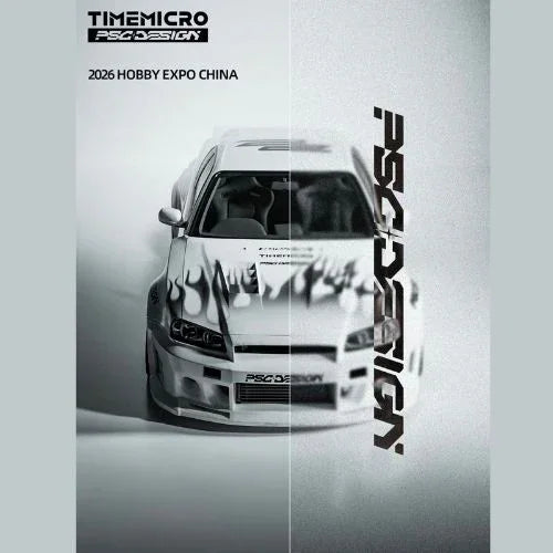 Premium scale diecast model car – *HEC 2026* PSC Design - R34 Smilodon, 1:64 Scale (White) Collectible