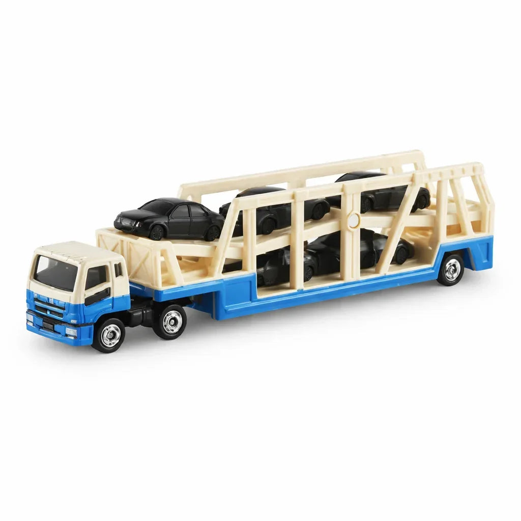Premium scale diecast model car – Tomica Long No.131 Mitsubishi Fuso Super Great Transporter, 1:89 Scale (White) Collectible