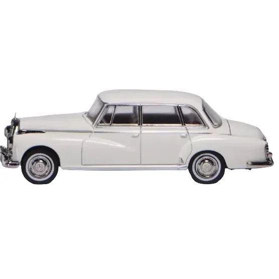 Premium scale diecast model car – Mercedes-Benz 300D 1959, 1:64 Scale (White) Collectible