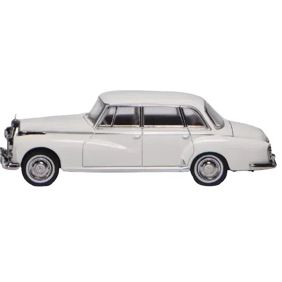 Premium scale diecast model car – Mercedes-Benz 300D 1959, 1:64 Scale (White) Collectible