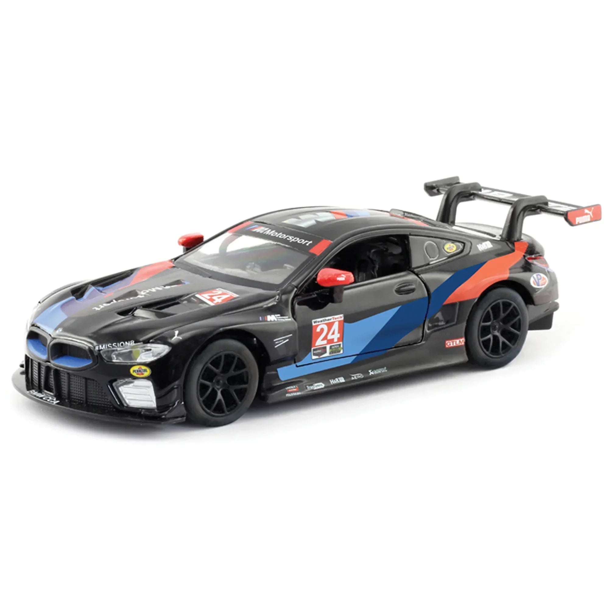 Premium scale diecast model car – BMW M8 GTE 2018, 1:32 Scale (Black) Collectible