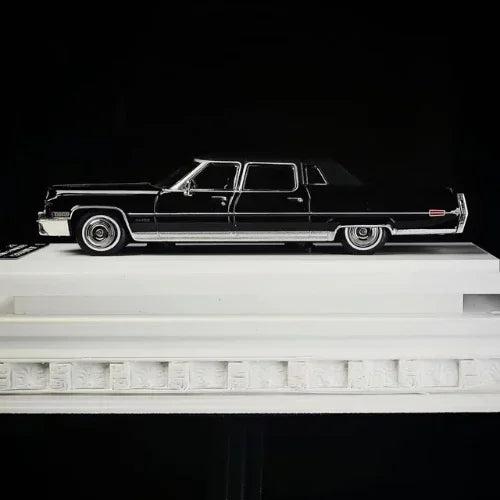 Premium scale diecast model car – *HEC 2026* Cadillac Fleetwood 75, 1:64 Scale (Black) Collectible