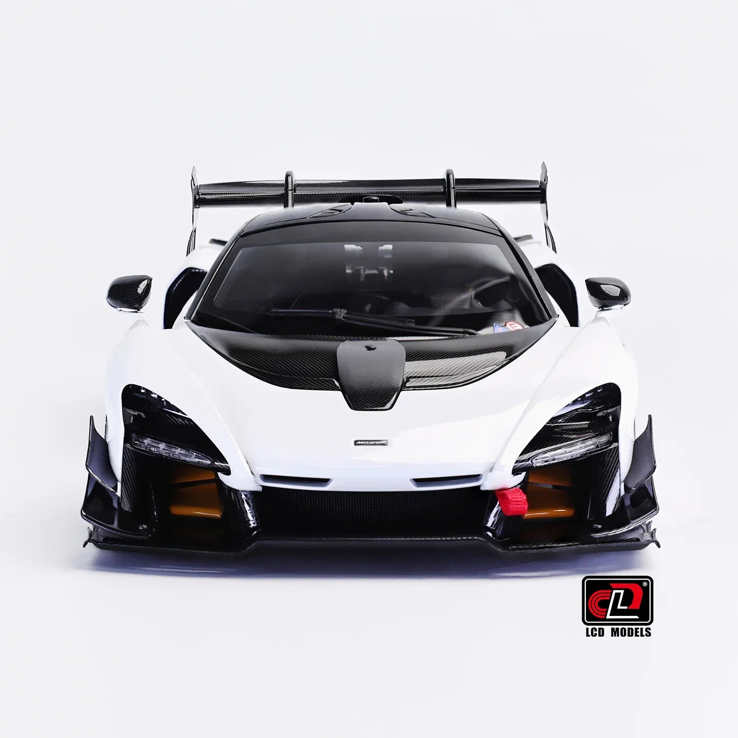 Premium scale diecast model car – McLaren Senna GTR, 1:18 Scale (White) Collectible