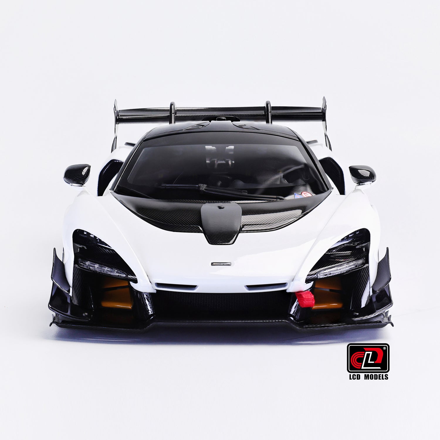 Premium scale diecast model car – McLaren Senna GTR, 1:18 Scale (White) Collectible