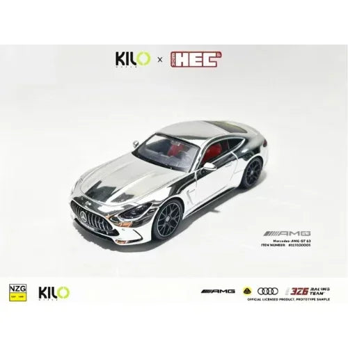 Premium scale diecast model car – *HEC 2026* Mercedes-AMG GT63 SE Performance (Silver Chrome) Collectible