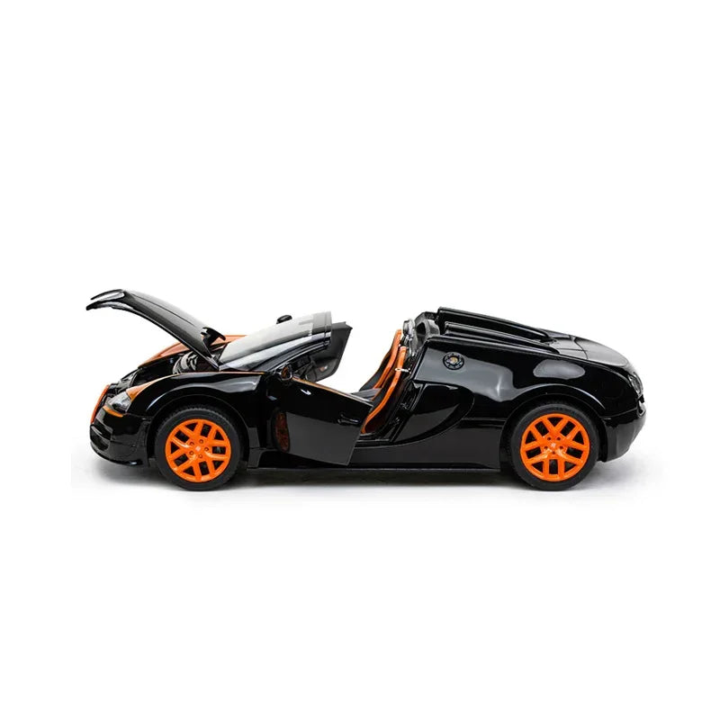 Premium scale diecast model car – Bugatti Grand Sport Vitesse, 1:18 Scale (Black) Collectible