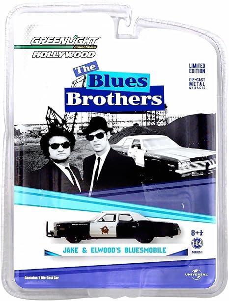 Premium scale diecast model car – Dodge Monaco Jake & Elwood's Blues Mobile 1974, 1:64 Scale (Black) Collectible