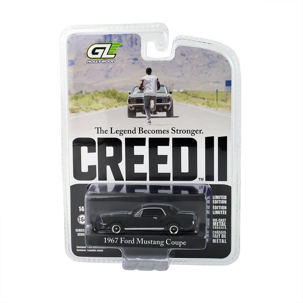 *PRE-ORDER* Hollywood Series 35 - Creed II (2018) - Adonis Creed's 1967 Ford Mustang Coupe - Black with White Stripes Solid Pack, 1:64 Scale