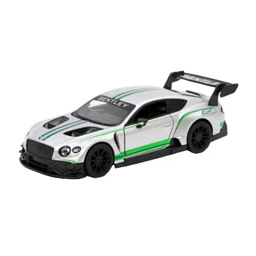 Premium scale diecast model car – Bentley Continental GT3, 1:36 Scale (Grey) Collectible