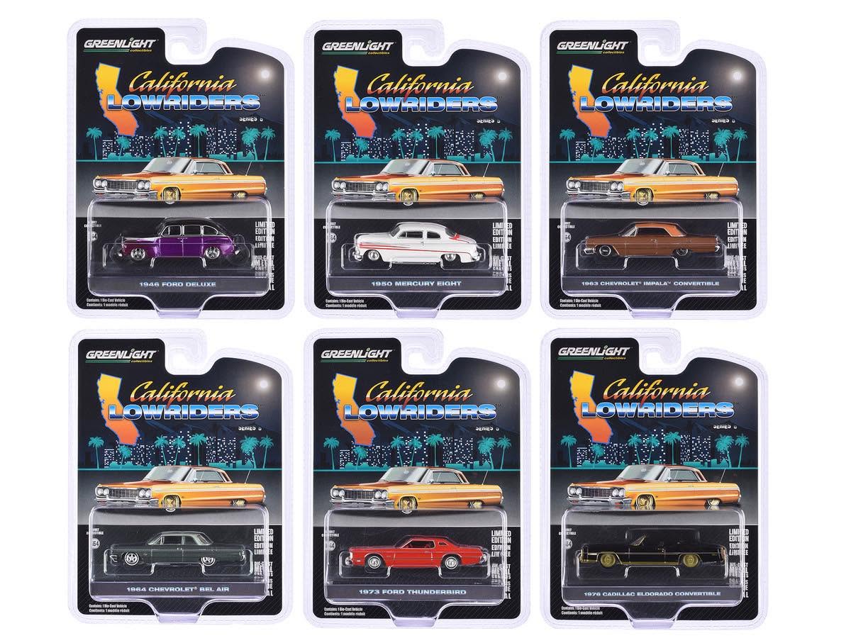 California Lowriders Series 6 (6 Pack Assortment), 1:64 Scale