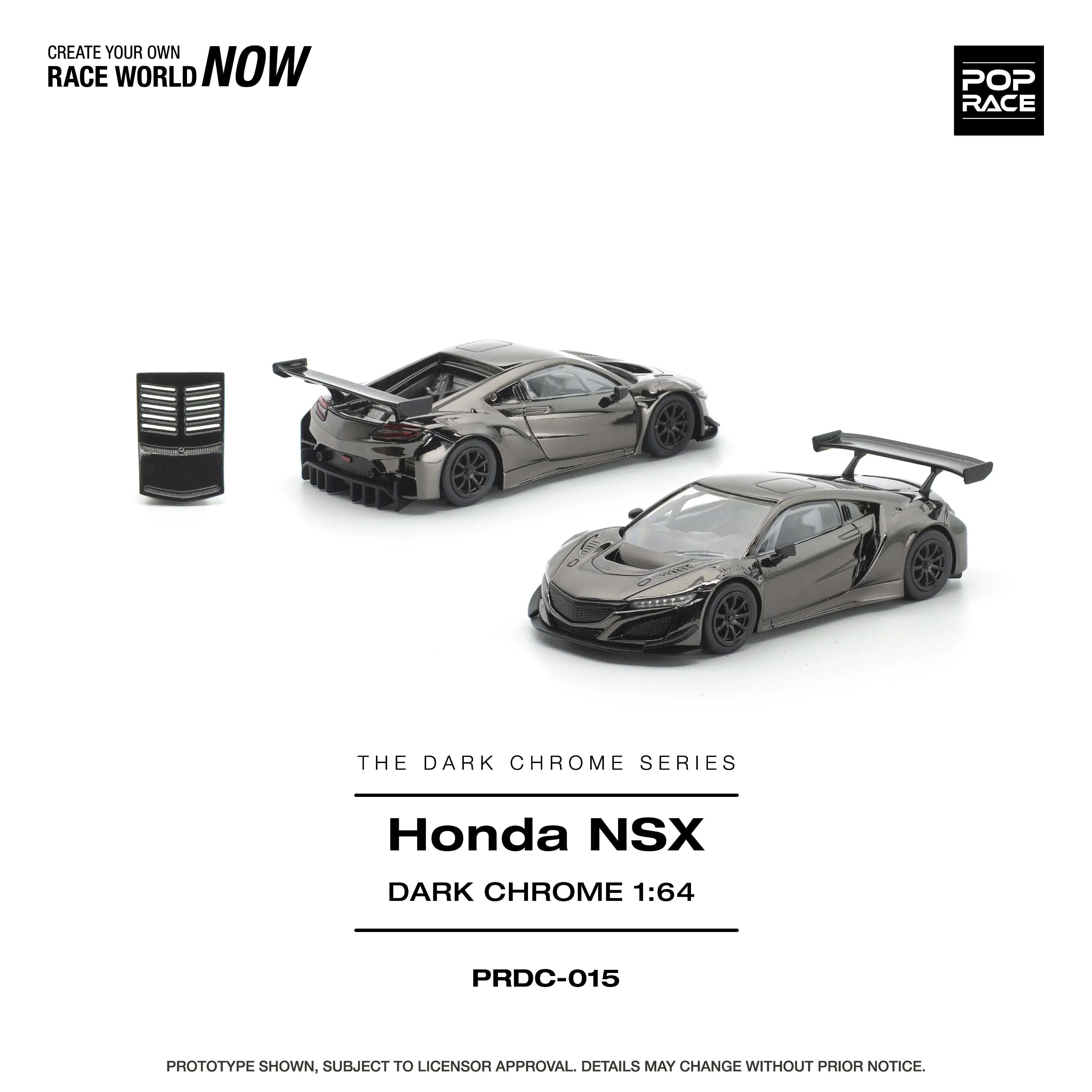 *PRE-ORDER* Honda NSX GT3 EV022, 1:64 Scale (Dark Chrome)