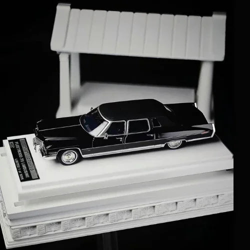 Premium scale diecast model car – *HEC 2026* Cadillac Fleetwood 75, 1:64 Scale (Black) Collectible