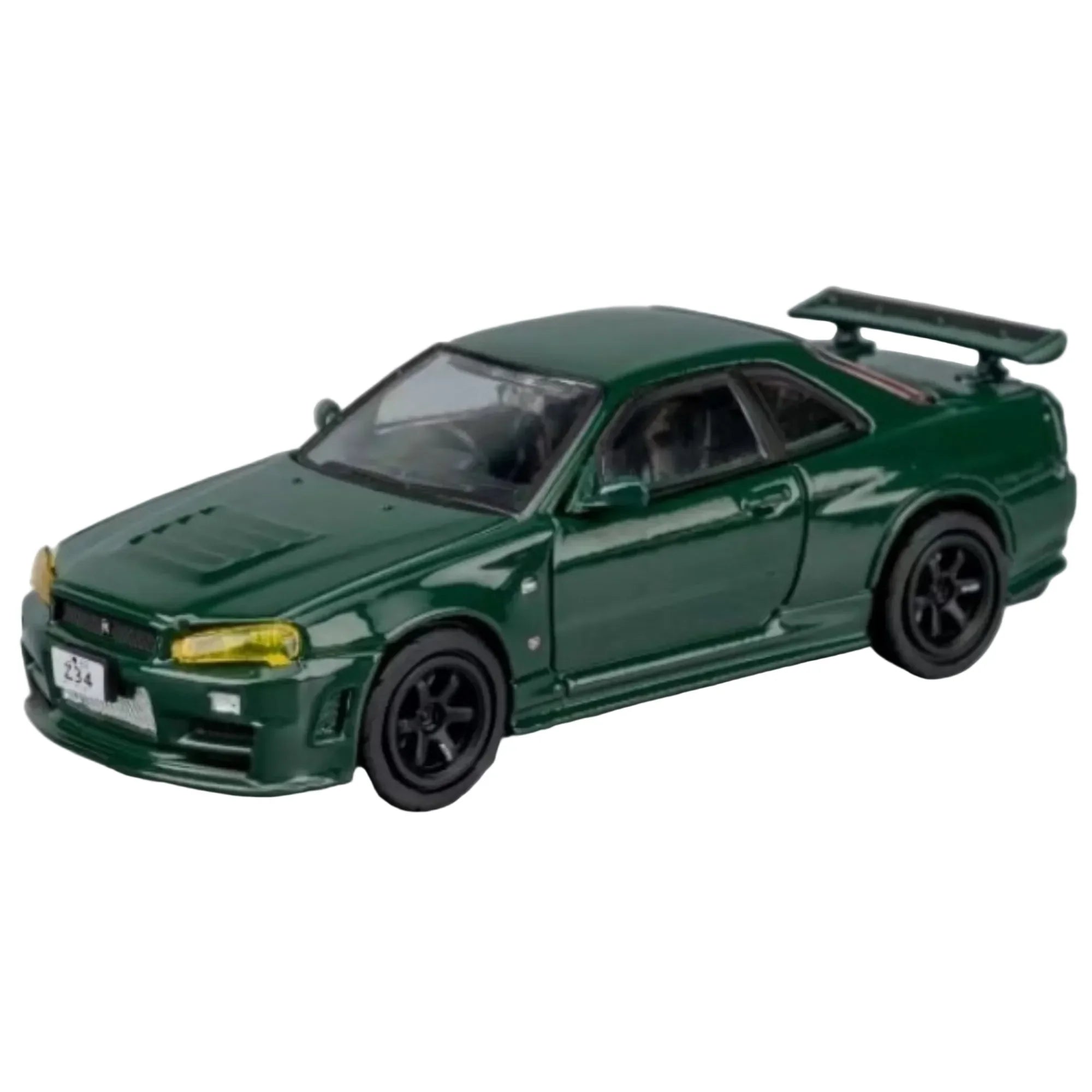 Premium scale diecast model car – Nismo GT-R Z UNE (R34) RHD, 1:64 Scale (Green) Collectible