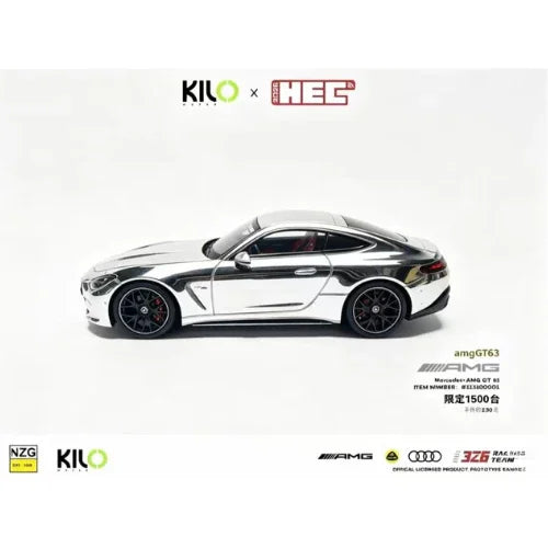 Premium scale diecast model car – *HEC 2026* Mercedes-AMG GT63 SE Performance (Silver Chrome) Collectible