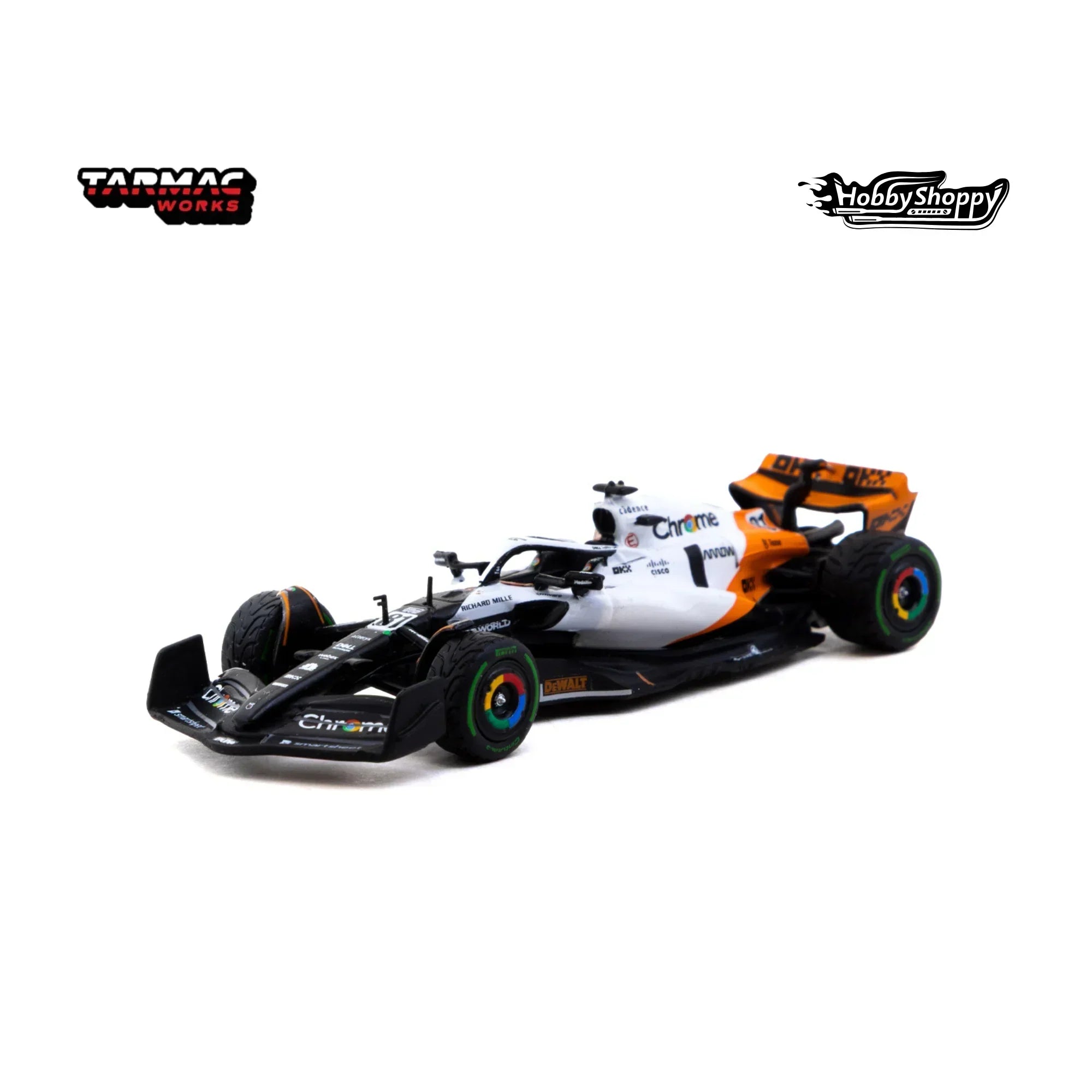 Premium scale diecast model car – McLaren MCL60 Monaco Grand Prix 2023 Oscar Piastri - Global64, 1:64 Scale (White) Collectible