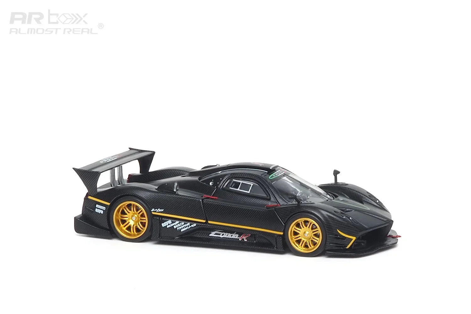 Premium scale diecast model car – *HEC 2026* Pagani Zonda R, 1:64 Scale (Matte Black Carbon Fiber) Collectible