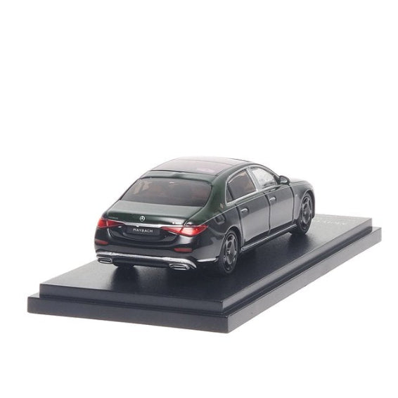 Premium scale diecast model car – Mercedes-Benz Maybach S 680 V12 Edition - 2025, 1:64 Scale (Olive Metallic / Obsidian Black) Collectible
