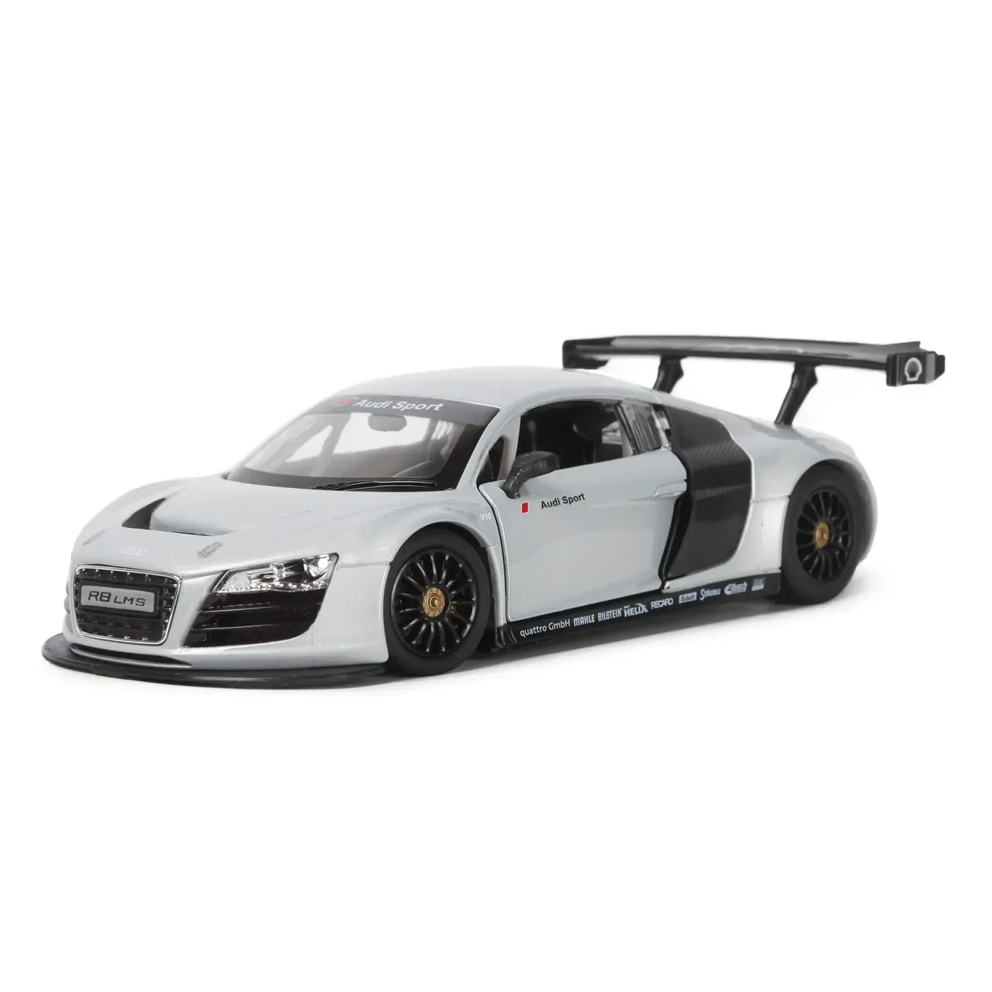 Premium scale diecast model car – Audi R8, 1:24 Scale (Silver) Collectible