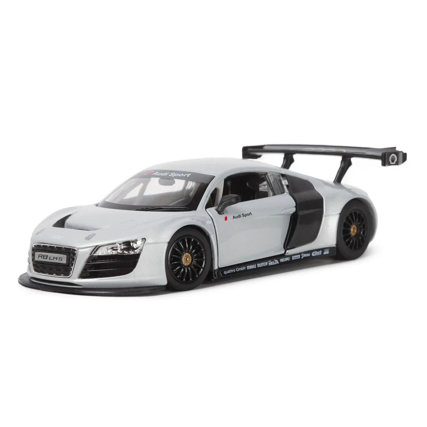 Premium scale diecast model car – Audi R8, 1:24 Scale (Silver) Collectible