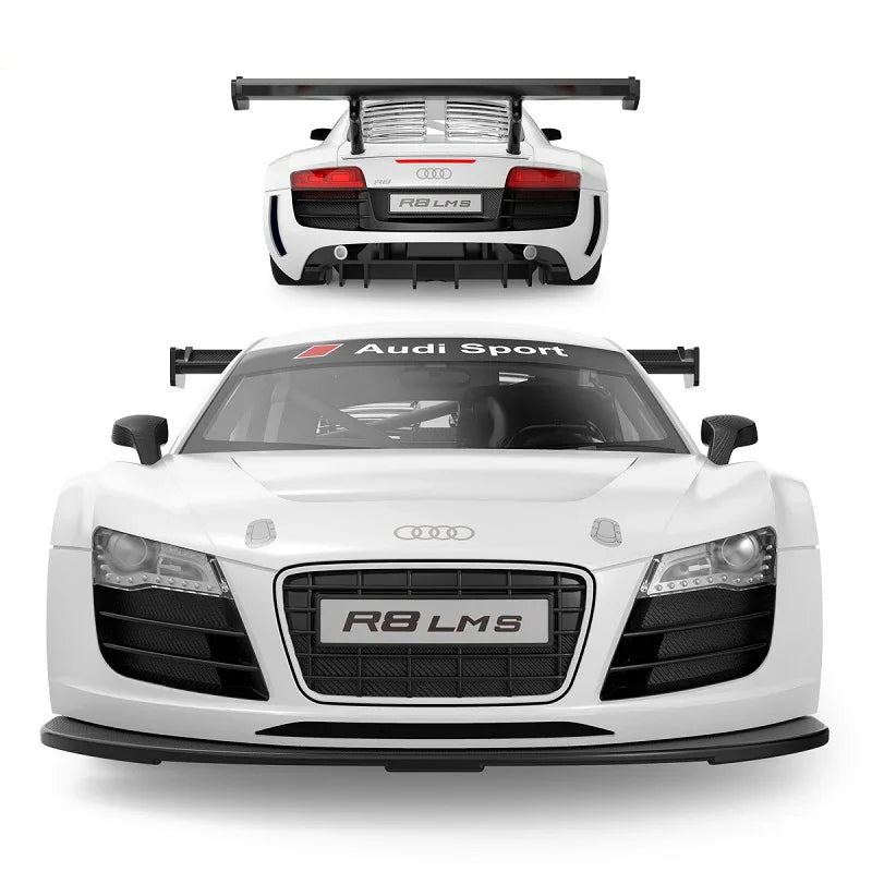Premium scale diecast model car – Audi R8, 1:24 Scale (White) Collectible
