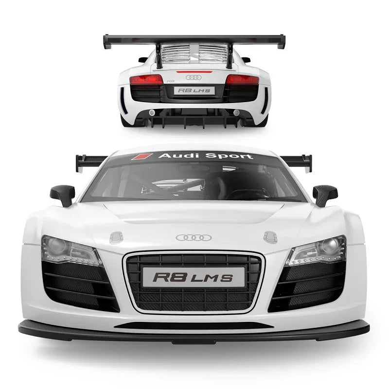 Premium scale diecast model car – Audi R8, 1:24 Scale (White) Collectible