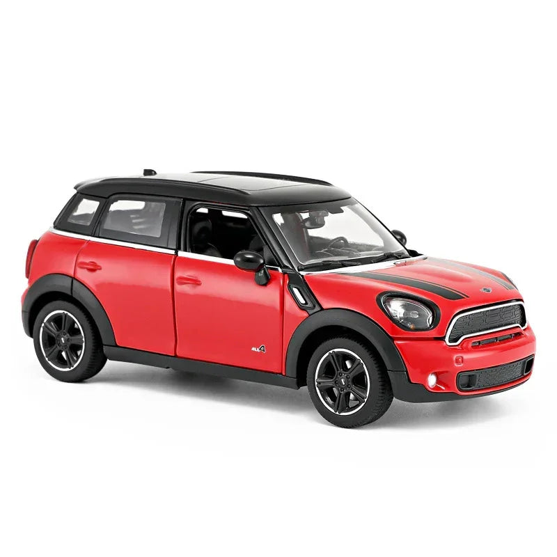 Premium scale diecast model car – Mini Countryman, 1:24 Scale (Red) Collectible