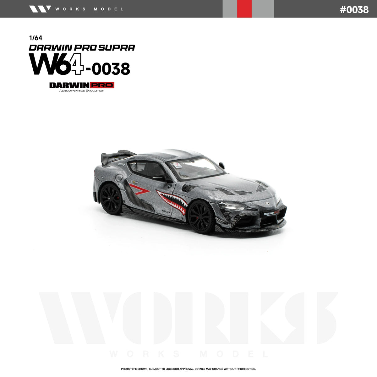 Premium scale diecast model car – *PRE-ORDER* Darwin Pro Supra, 1:64 Scale (Carbon Grey) Collectible