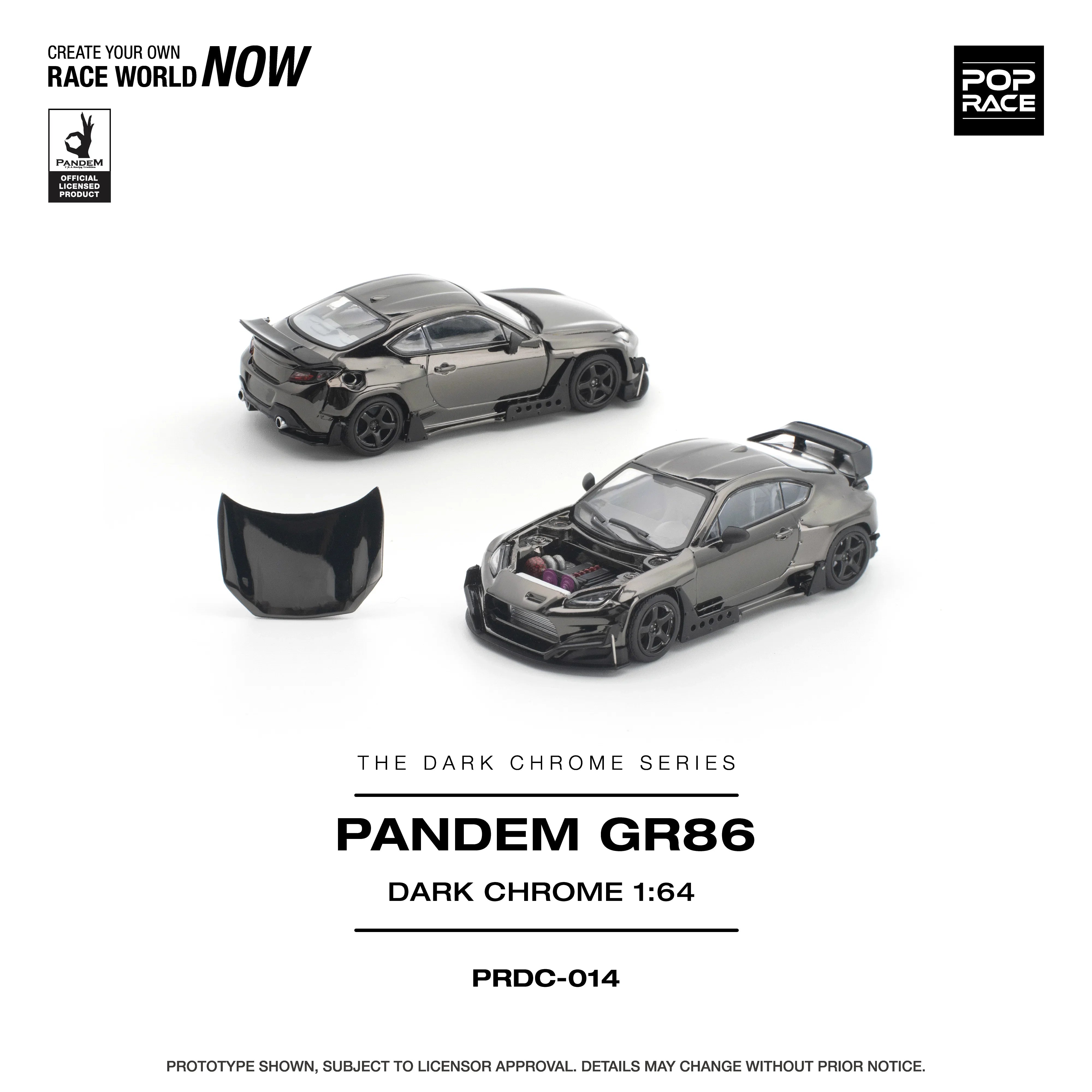 *PRE-ORDER* Pandem GR 86 Dark Chrome, 1:64 Scale