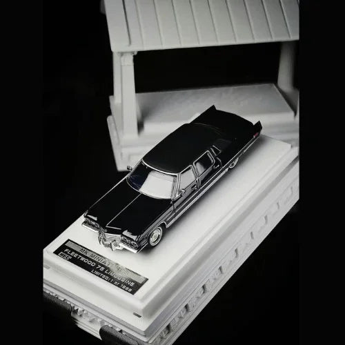 Premium scale diecast model car – *HEC 2026* Cadillac Fleetwood 75, 1:64 Scale (Black) Collectible
