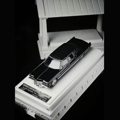 Premium scale diecast model car – *HEC 2026* Cadillac Fleetwood 75, 1:64 Scale (Black) Collectible