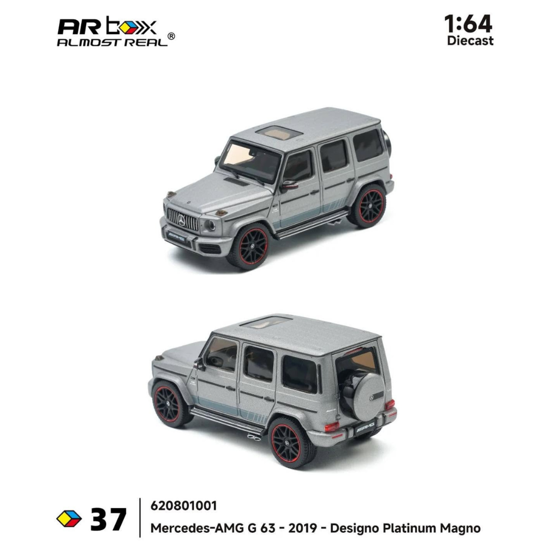 Mercedes AMG G-63 Designo Platinum Magno, 1:64 Scale