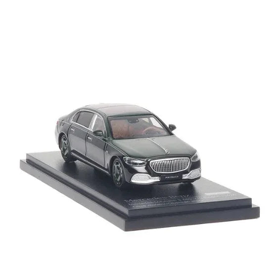 Premium scale diecast model car – Mercedes-Benz Maybach S 680 V12 Edition - 2025, 1:64 Scale (Olive Metallic / Obsidian Black) Collectible