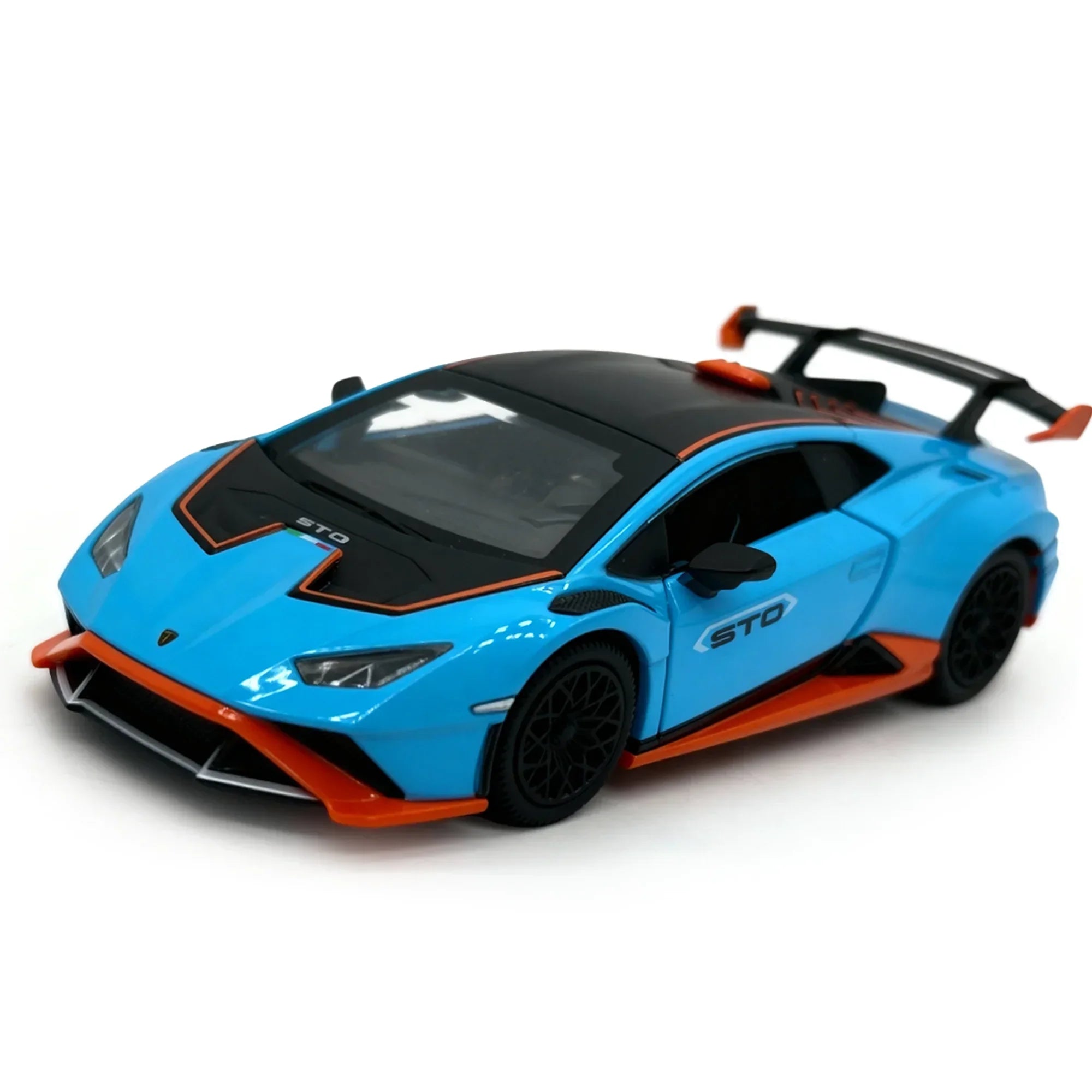 Premium scale diecast model car – Lamborghini STO, 1:32 Scale (Blue) Collectible