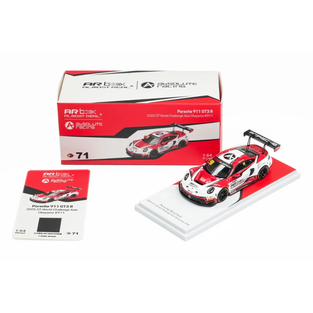 *PRE-ORDER* Porsche 911 GT3 R – GT World Challenge Asia Okayama #911 2025 , 1:64 Scale