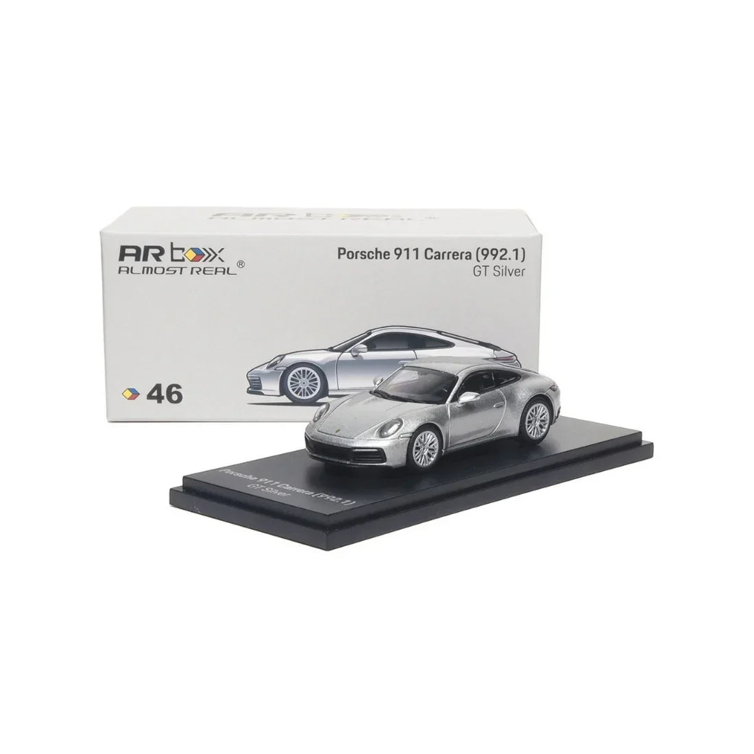 Premium scale diecast model car – *PRE-ORDER* Porsche 911 Carrera (992.1) GT (Silver), 1:64 Scale Collectible