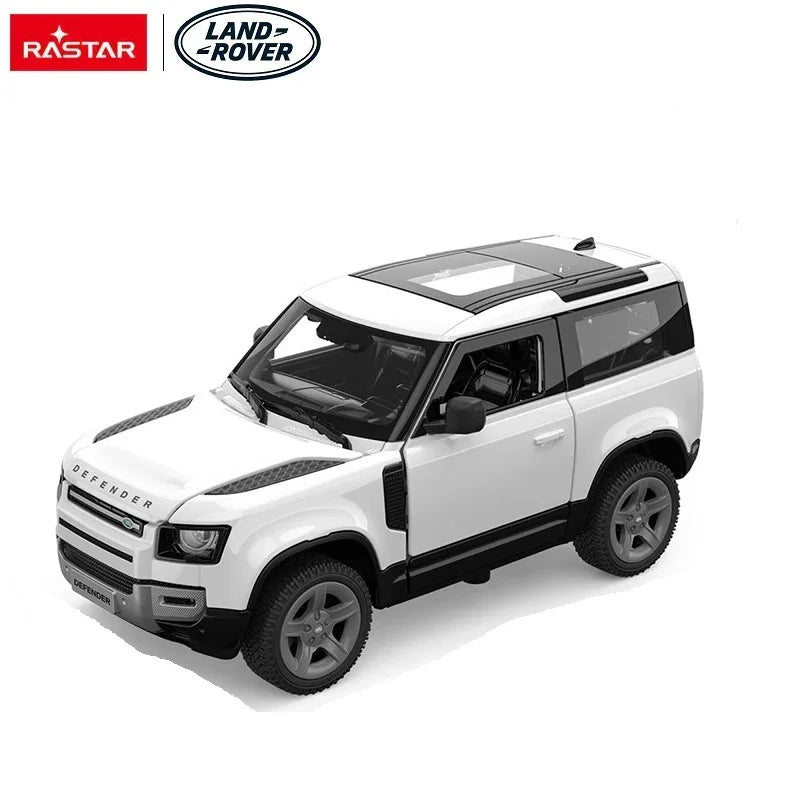 Premium scale diecast model car – Land Rover Defender 90, 1:24 Scale (White) Collectible