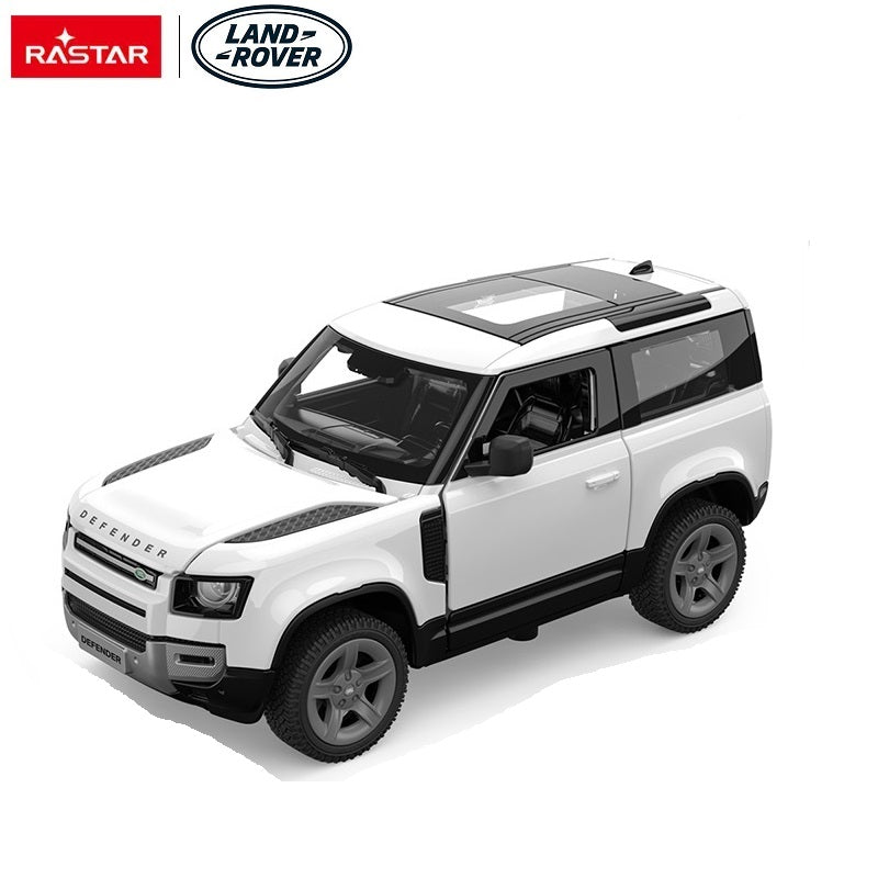 Premium scale diecast model car – Land Rover Defender 90, 1:24 Scale (White) Collectible