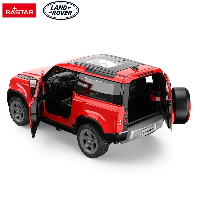 Premium scale diecast model car – Land Rover Defender 90, 1:24 Scale (Red) Collectible