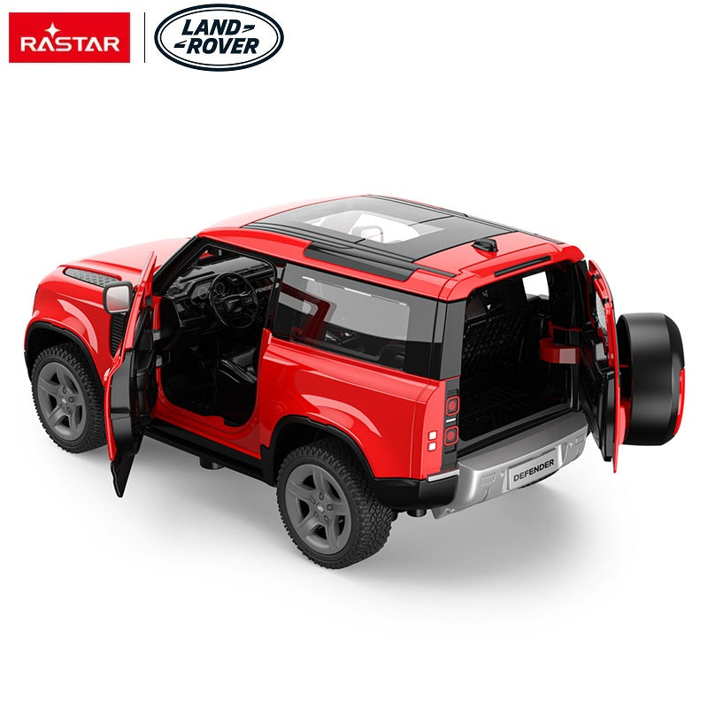Premium scale diecast model car – Land Rover Defender 90, 1:24 Scale (Red) Collectible