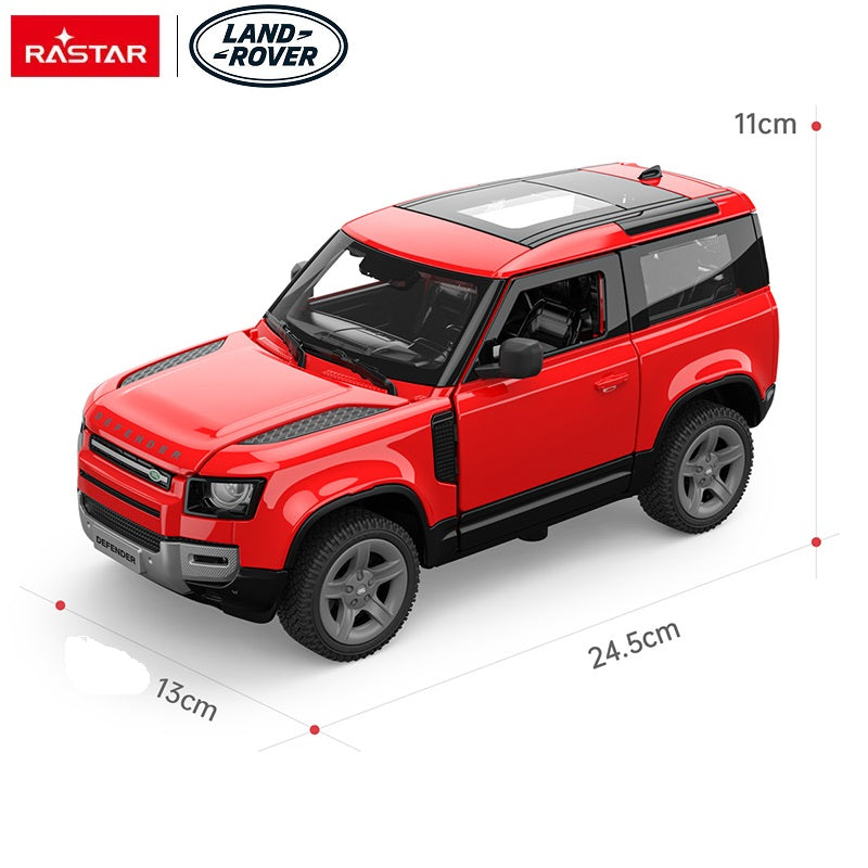 Premium scale diecast model car – Land Rover Defender 90, 1:24 Scale (Red) Collectible