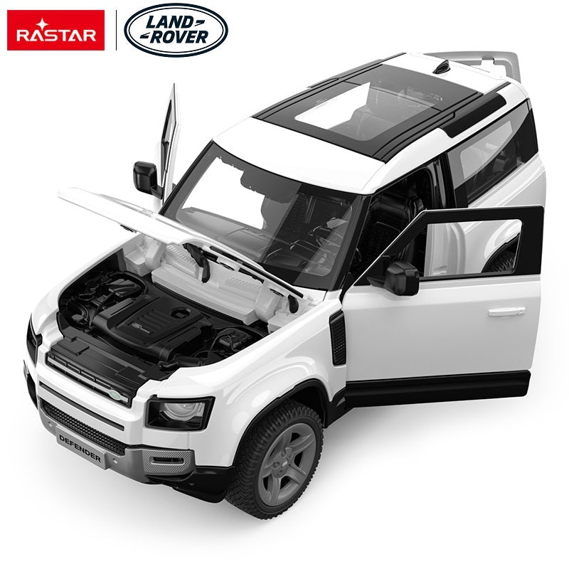 Premium scale diecast model car – Land Rover Defender 90, 1:24 Scale (White) Collectible