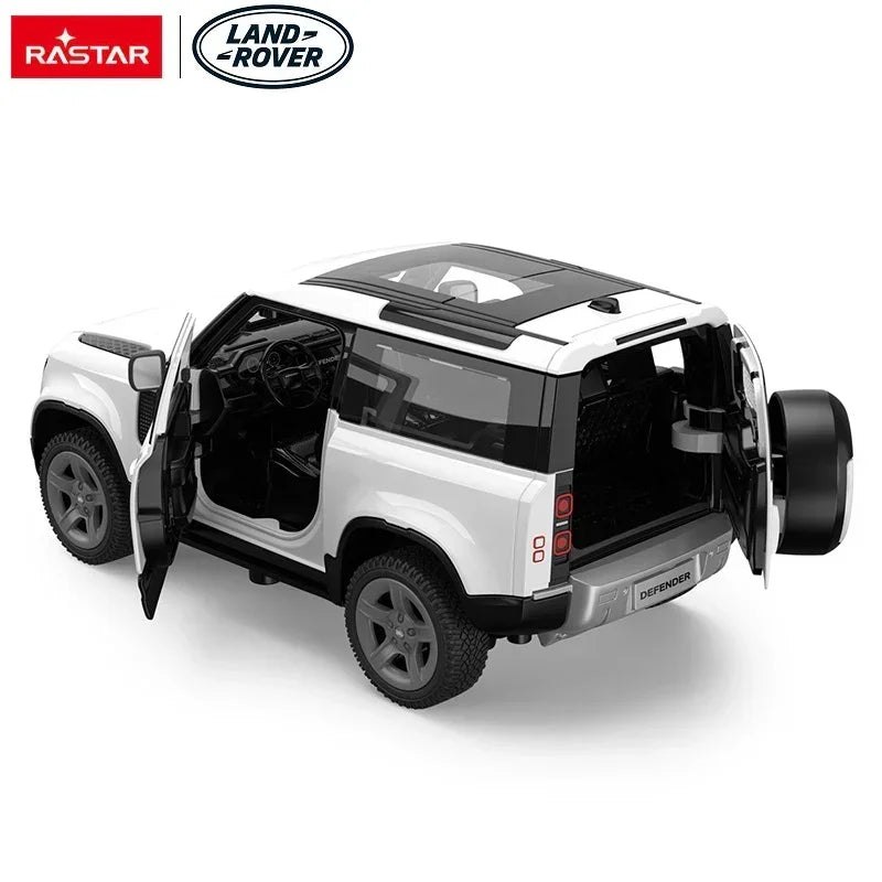 Premium scale diecast model car – Land Rover Defender 90, 1:24 Scale (White) Collectible
