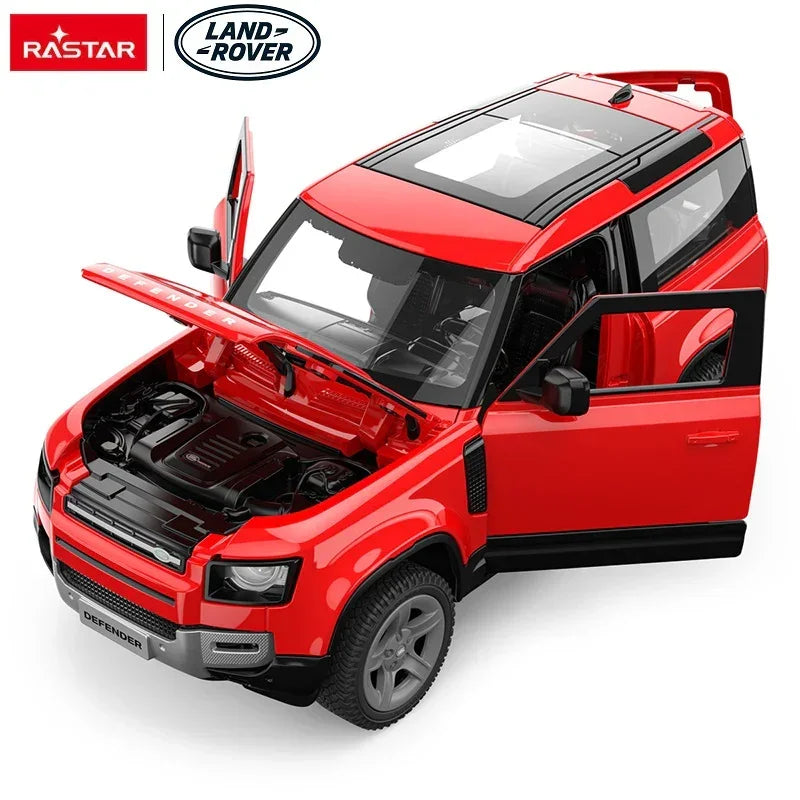 Premium scale diecast model car – Land Rover Defender 90, 1:24 Scale (Red) Collectible