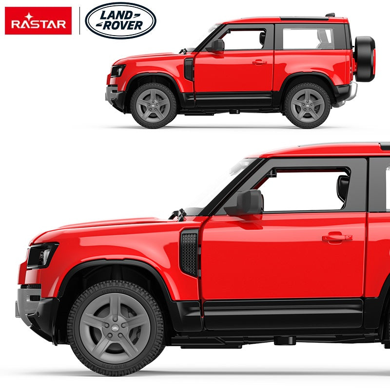 Premium scale diecast model car – Land Rover Defender 90, 1:24 Scale (Red) Collectible