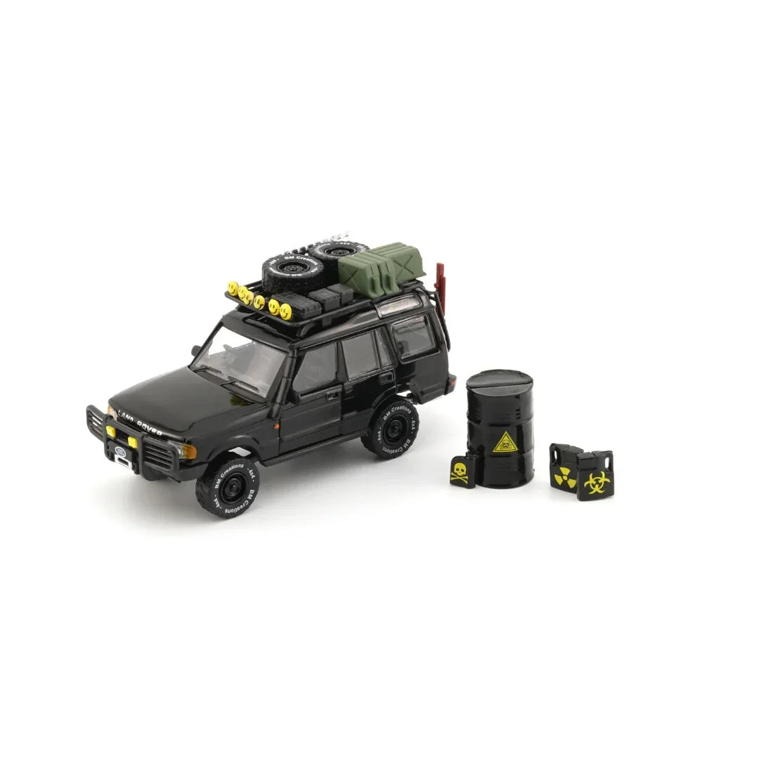 Premium scale diecast model car – Land Rover Discovery 1 with Accessory 1998, 1:64 Scale (Black) Collectible